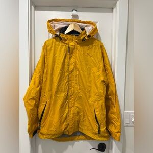 Vintage GAP Men's Yellow Hooded Jacket Large Y2K